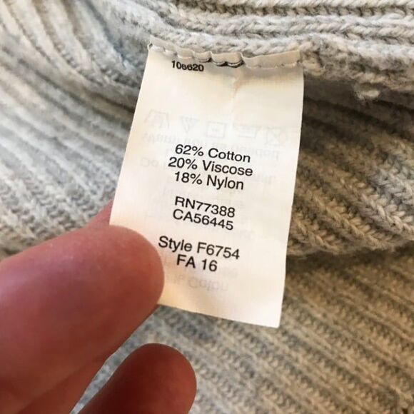 Madewell Horizontide Grey Open Front Cardigan Ribbed Cotton Blend Small - Picture 7 of 8